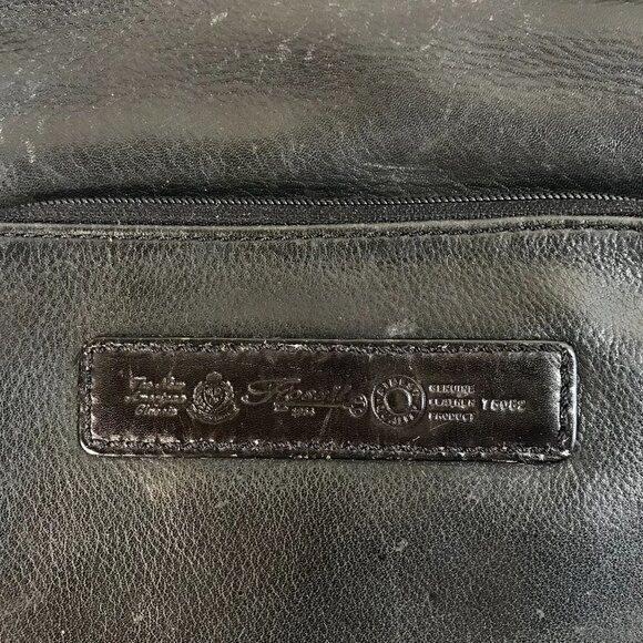 Vintage FOSSIL Keyper Black Leather Crossbody Bag Messenger Wallet Bag Travel - Picture 6 of 13